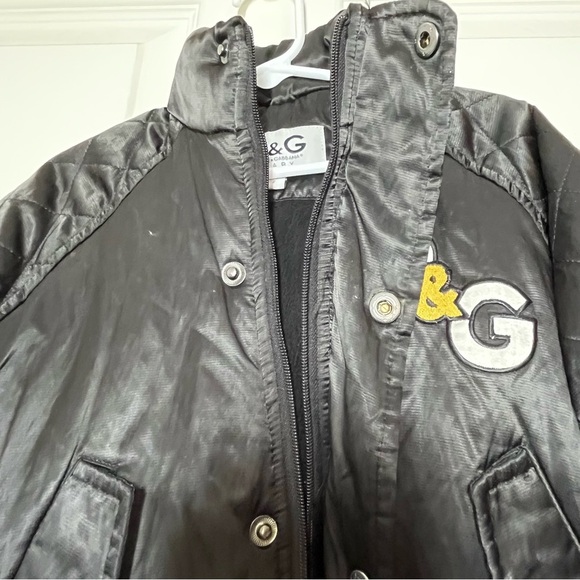 Dolce & Gabbana Baby Black Quilted Puffer Jacket Tiger Size 2 - Picture 6 of 15